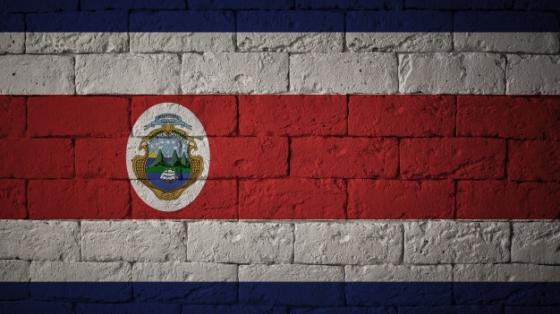 Bandera de Costa Rica en primer plano