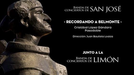 Evento musical: "Pasodoble Taurino "Recordando a Belmonte" - Banda de Conciertos de San José y Banda de Conciertos de Limón estatua