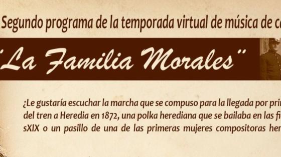 Afiche tipográfico con letra en cursiva que dice "La Familia Morales"