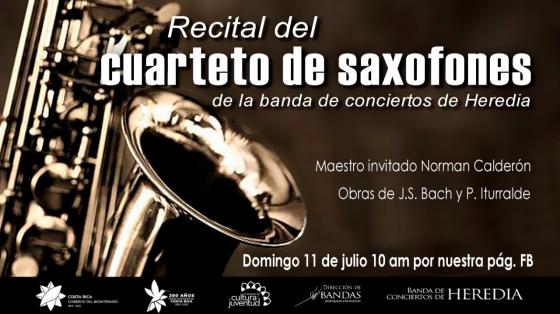 Concierto: "Recital del Cuarteto de Saxofones" - Banda de Conciertos de Heredia