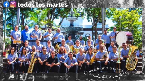 Evento musical: "Conociendo a nuestros músicos" - Banda de Conciertos de Alajuela Músicos de la Banda de Alajuela en museo Juan Santamaría