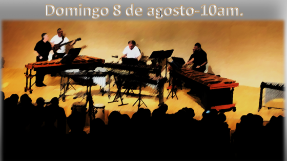 Marimberos sección de percusión de la Banda de Conciertos de Guanacaste