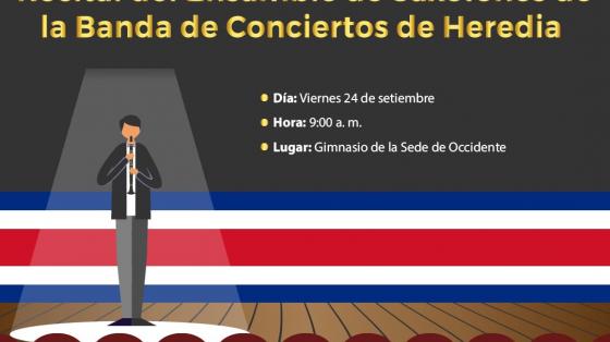dibujo de butacas bandera costarricense en escenario