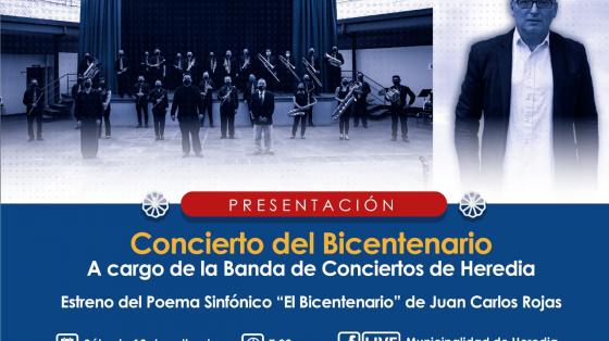 "Concierto del Bicentenario" - Banda de Conciertos de Heredia foto de la Banda de Heredia con Juan Carlos Rojas