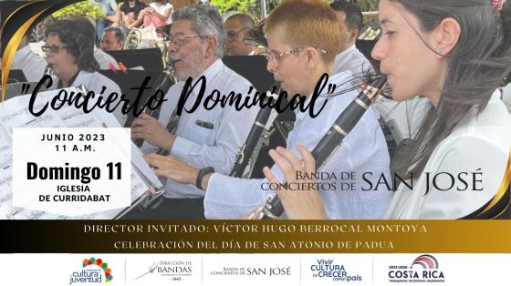 Concierto Dominical "San Antonio de Padura" | Banda de Conciertos de San José foto de los músicos de la Banda de San José tocando clarinetes