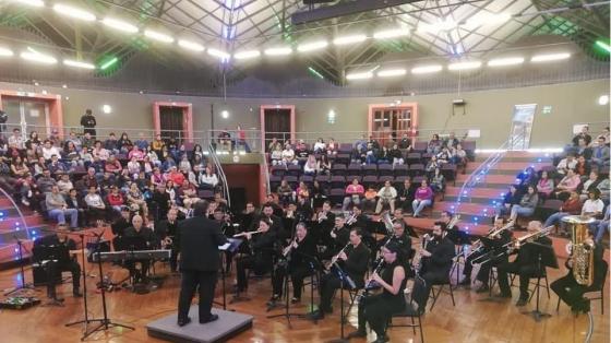 Foto de la Banda de Cartago en el Anfiteatro de la Municipalidad de Cartago