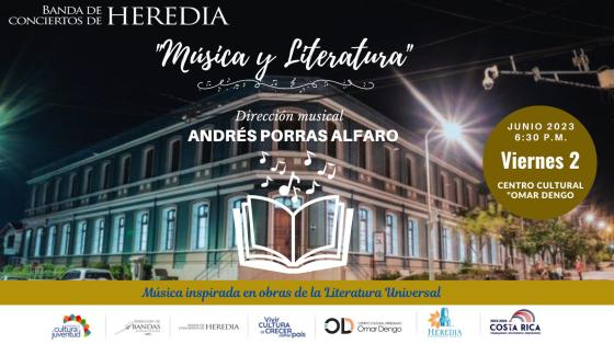 Concierto "Música y Literatura" | Banda de Conciertos de Heredia Foto del Centro Cultural Omar Dengo