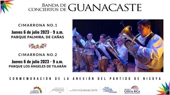 Foto de sección de bronces de la Banda de Guanacaste