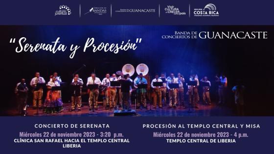 Músicos de la Banda de Guanacaste en el Teatro Nacional