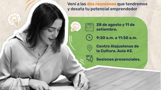 afiche con los datos de horario a las charlas