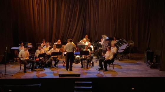 Foto de la Banda de Conciertos de Puntarenas en la Casa de la Cultura de Puntarenas