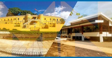 Fotografía del edificio del Museo Nacional de Costa Rica y el centro de visitantes del sitio-museo Finca 6, en Osa. Foto: MNCR