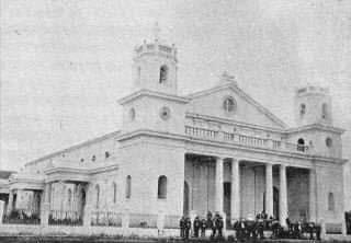 Fotografía antigua de la Basílica de Santo Domingo de Guzmán. Circa 1920. Por: Parroquia Santo Domingo de Guzmán, Heredia.