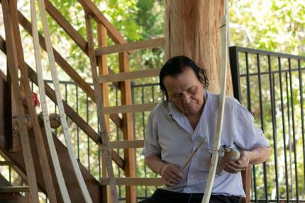 Isidoro Guadamuz, maestro quijonguero. Fotografías de Andrea Mendez.