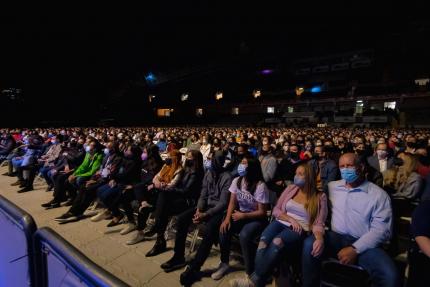 Espectáculo del pasado sábado formó parte de plan piloto de reapertura de eventos masivos. Fotografía Melvin Molina.