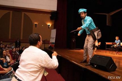 | Edgar Palma en el Festival Internacional de Cuenteros organizado por Alajuela Ciudad Palabra