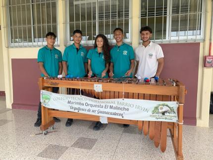 Marimba Orquesta El Malinche del CTP de Barrio Irvin, Inventario Cultural La Cruz 2023. 