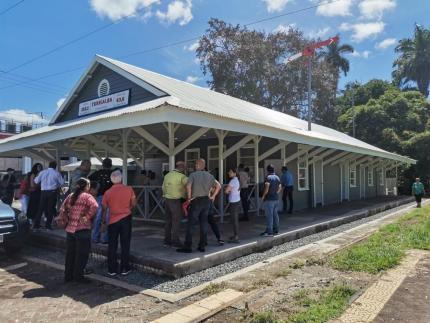 Antigua Estación del Ferrocarril en Turrialba el pasado 29 de junio de 2023, día de la entrega del edificio restaurado a su propietario, Incofer.
