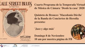 mujer de perfil con músicos de jazz