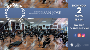 Foto con todos los integrantes de la Banda de Conciertos de San José