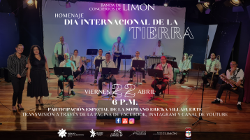 Ensamble de la Banda de Limón en escenario