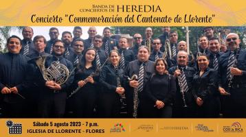 Foto de la Banda de Heredia con todos sus músicos