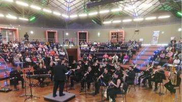 músicos de la Banda de Cartago en el Anfiteatro Municipal de Cartago