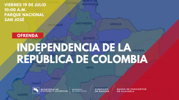 Colores de la bandera de Colombia con mapa de fondo