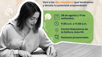 afiche con los datos de horario a las charlas